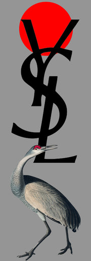 Crane YSL (Grey) - Chloe Rox Design - Digital print - UK Art